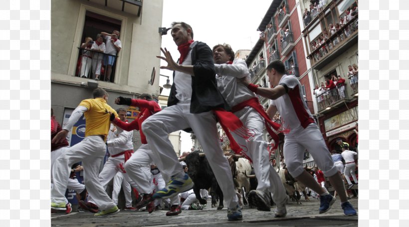 Pamplona San Fermín Running Of The Bulls Spanish Fighting Bull Mejor Mozo De España, PNG, 1146x637px, Pamplona, Antena 3, Bull, Navarre, Party Download Free