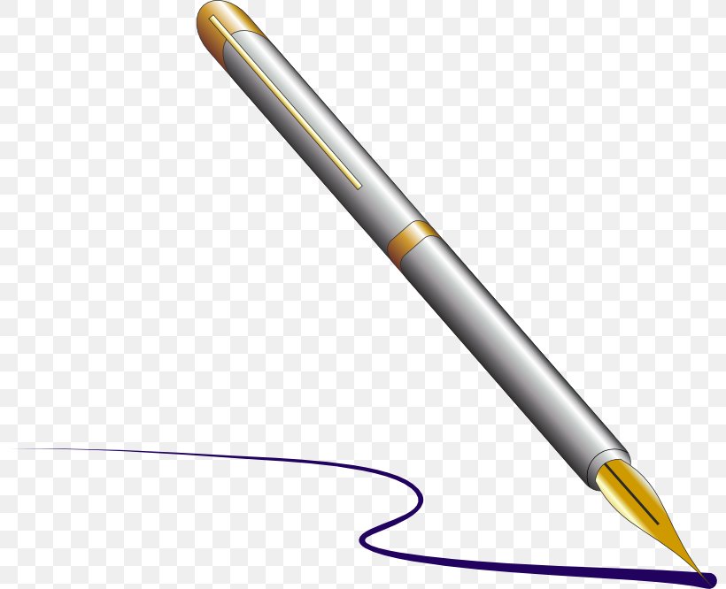 Fountain Pen Ballpoint Pen Clip Art, PNG, 800x666px, Pen, Ball Pen, Ballpoint Pen, Bic Cristal, Drawing Download Free