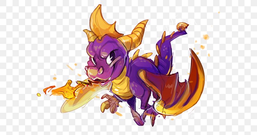 Crash Bandicoot Purple: Ripto's Rampage And Spyro Orange: The Cortex Conspiracy Spyro The Dragon Spyro: Enter The Dragonfly The Legend Of Spyro: Darkest Hour, PNG, 596x431px, Dragon, Art, Cartoon, Crash Bandicoot, Deviantart Download Free