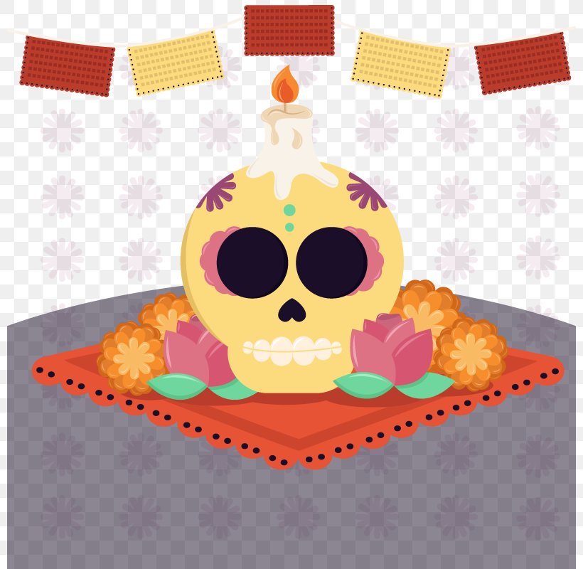 Graphic Design Illustration, PNG, 800x800px, Candle, Day Of The Dead, Fruit, Illustrator, Material Download Free