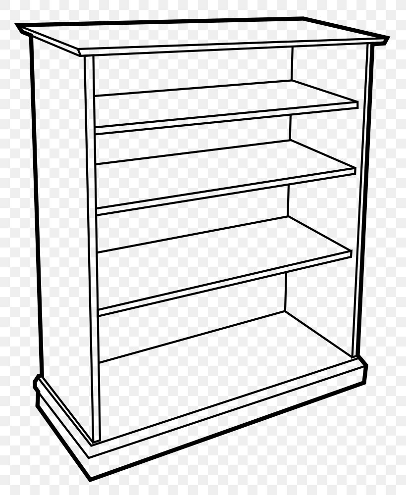 Shelf Bookcase Cupboard Clip Art, PNG, 791x1000px, Shelf, Area, Black And White, Book, Bookcase Download Free