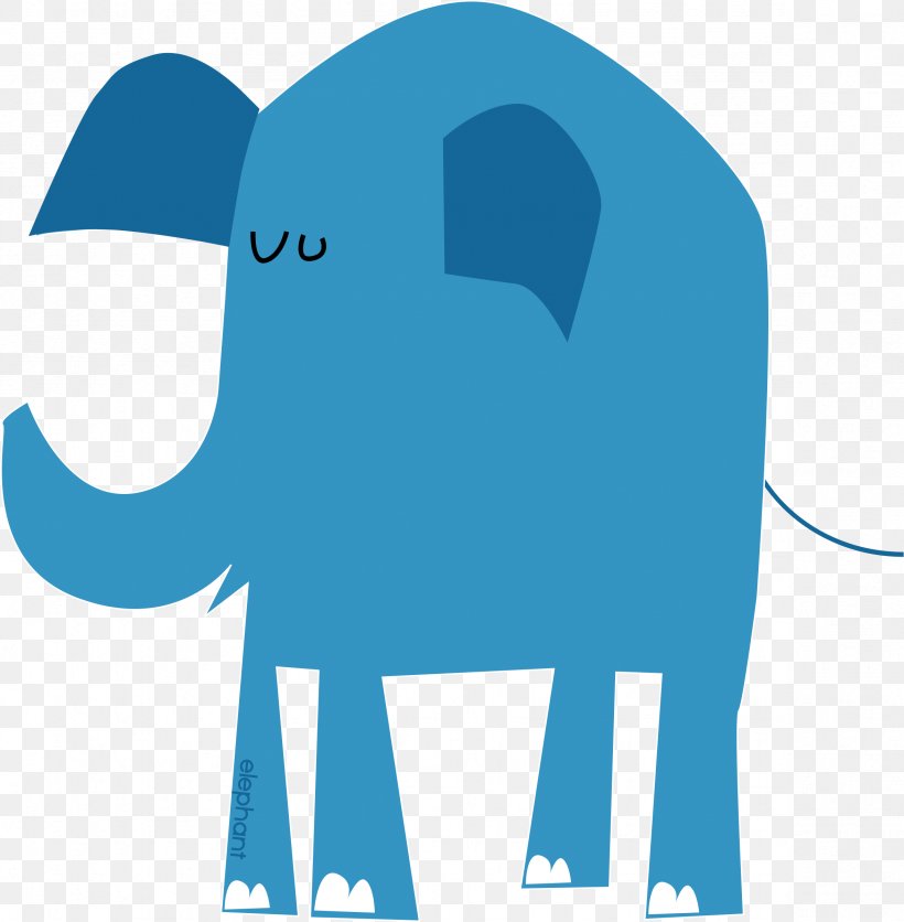 Elephant Blue Clip Art, PNG, 2354x2400px, Elephant, African Elephant, Blue, Color, Cuteness Download Free