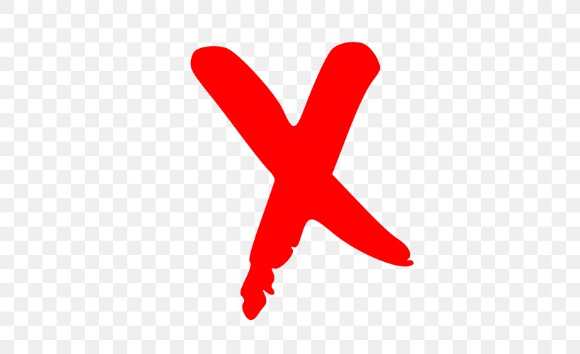 Red X X Mark Clip Art, PNG, 500x500px, Red X, Check Mark, Hand, Information, Invertebrate Download Free