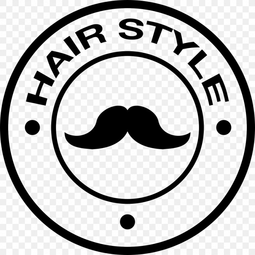 Barber Moustache Hairdresser Hairstyle Symbol, PNG, 980x980px, Barber, Area, Beauty Parlour, Black And White, Bunches Download Free