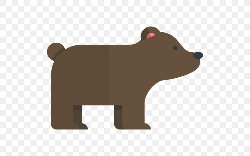 Bear Flat Design Dog Animal, PNG, 512x512px, Bear, Animal, Carnivoran, Dog, Dog Like Mammal Download Free