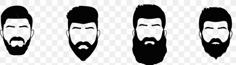 Beard Face Hairstyle Goatee Man, PNG, 1024x284px, Beard, Black, Black And White, Face, Goatee Download Free
