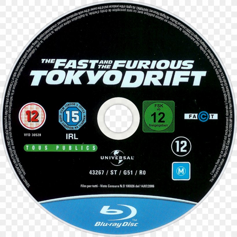 Blu-ray Disc Compact Disc The Fast And The Furious Film DVD, PNG, 1000x1000px, Watercolor, Cartoon, Flower, Frame, Heart Download Free