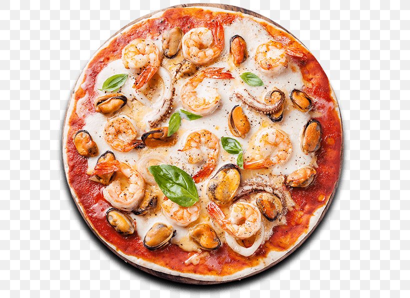 Seafood Pizza Sicilian Pizza Restaurant Barbecue, PNG, 599x596px, Pizza, Barbecue, California Style Pizza, Californiastyle Pizza, Crab Meat Download Free