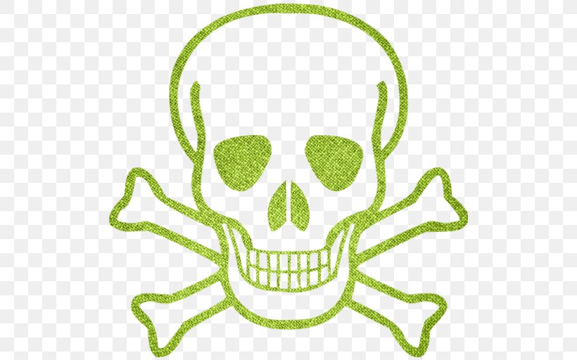 Skull And Bones Skull And Crossbones Human Skull Symbolism, PNG, 512x512px, Skull And Bones, Artwork, Bone, Decal, Green Download Free