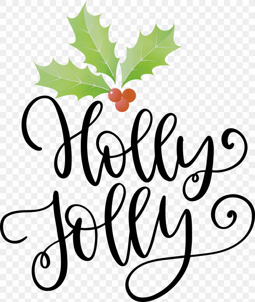 Leaf Flower Calligraphy Flora Meter, PNG, 2534x3000px, Holly Jolly, Calligraphy, Christmas, Flora, Flower Download Free
