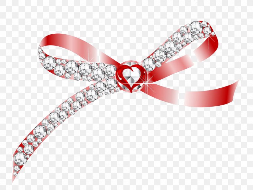 Diamond Ribbon Clip Art, PNG, 1000x750px, Diamond, Fashion Accessory, Gold, Red, Ribbon Download Free