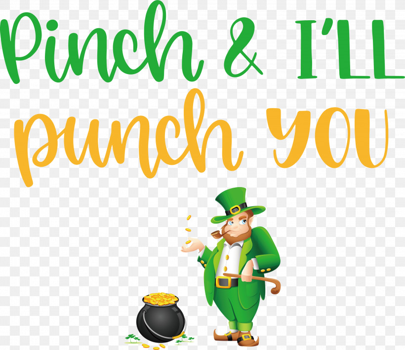 Pinch Punch St Patricks Day, PNG, 3000x2594px, Pinch, Behavior, Cartoon, Character, Happiness Download Free