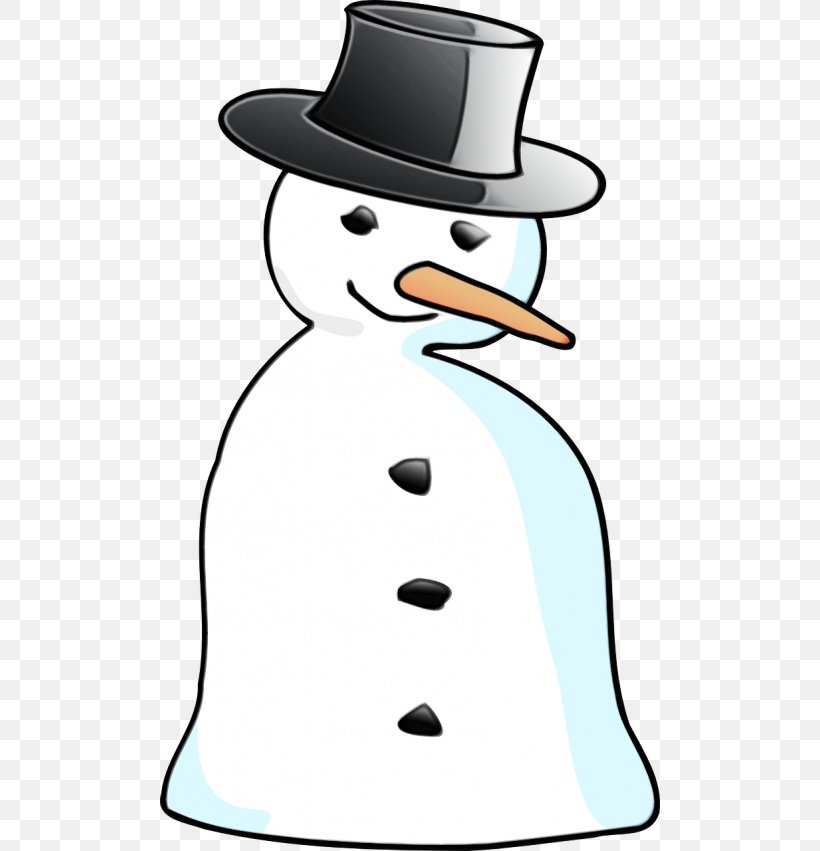 Snowman, PNG, 500x851px, Watercolor, Cartoon, Costume Hat, Hat, Headgear Download Free