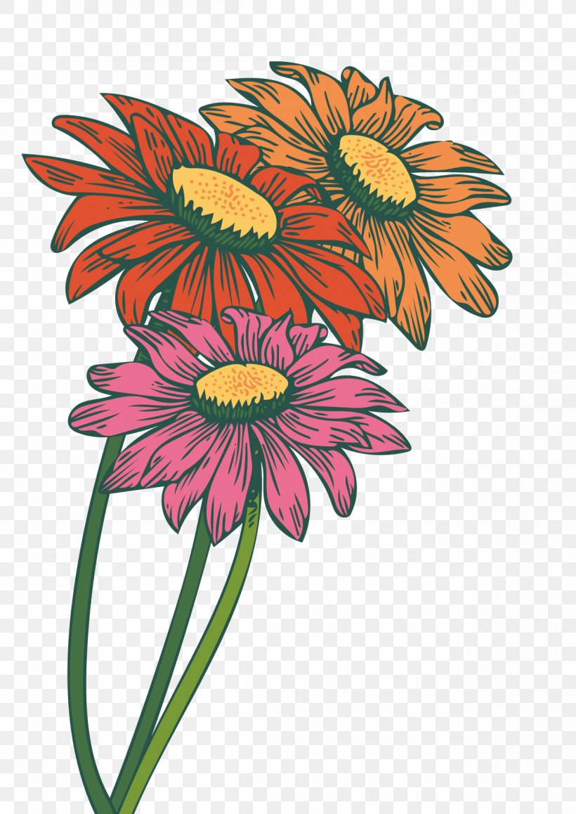 Common Daisy Transvaal Daisy Common Sunflower Chrysanthemum, PNG, 1200x1696px, Common Daisy, Art, Chrysanthemum, Chrysanths, Common Sunflower Download Free
