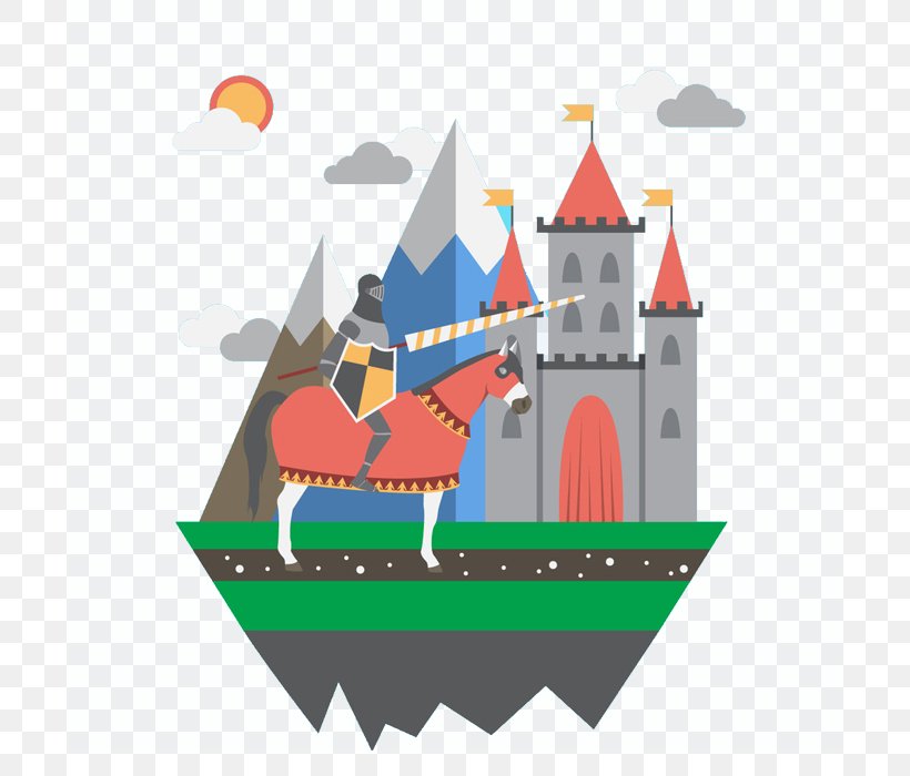 Middle Ages Knight Castle, PNG, 700x700px, Middle Ages, Art, Cartoon, Castle, Cone Download Free