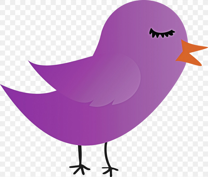 Purple Pink Violet Bird Beak, PNG, 3000x2566px, Cartoon Bird, Beak, Bird, Cute Bird, Pink Download Free
