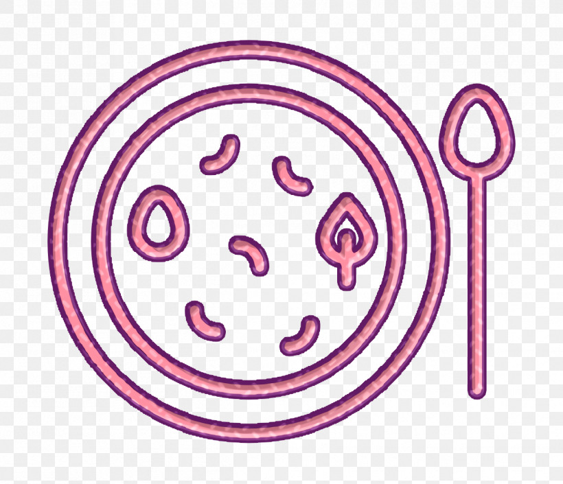 Restaurant Icon Soup Icon, PNG, 1244x1070px, Restaurant Icon, Circle, Emoticon, Line Art, Pink Download Free