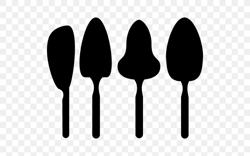 Spoon Kitchen Utensil Knife Tool, PNG, 512x512px, Spoon, Black And White, Cutlery, Cutting, Fork Download Free