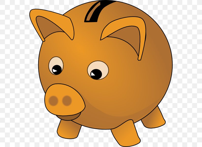 Piggy Bank Coin Clip Art, PNG, 582x599px, Piggy Bank, Bank, Carnivoran, Cartoon, Coin Download Free