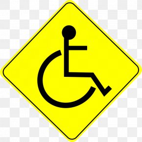 Caution Sign - Wheelchair Clip Art PNG