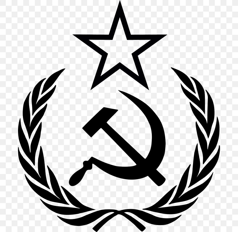 Soviet Union Hammer And Sickle Clip Art, PNG, 696x800px, Soviet Union, Artwork, Black And White, Communism, Hammer Download Free
