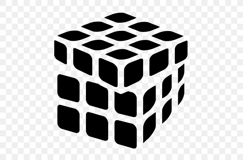 Rubik's Cube Computer Icons Mathematical Puzzle, PNG, 540x540px, Cube, Black And White, Educational Game, Game, Mathematical Puzzle Download Free