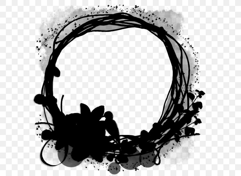 Black & White, PNG, 600x600px, Black White M, Blackandwhite, Fashion Accessory, Picture Frames, Wreath Download Free