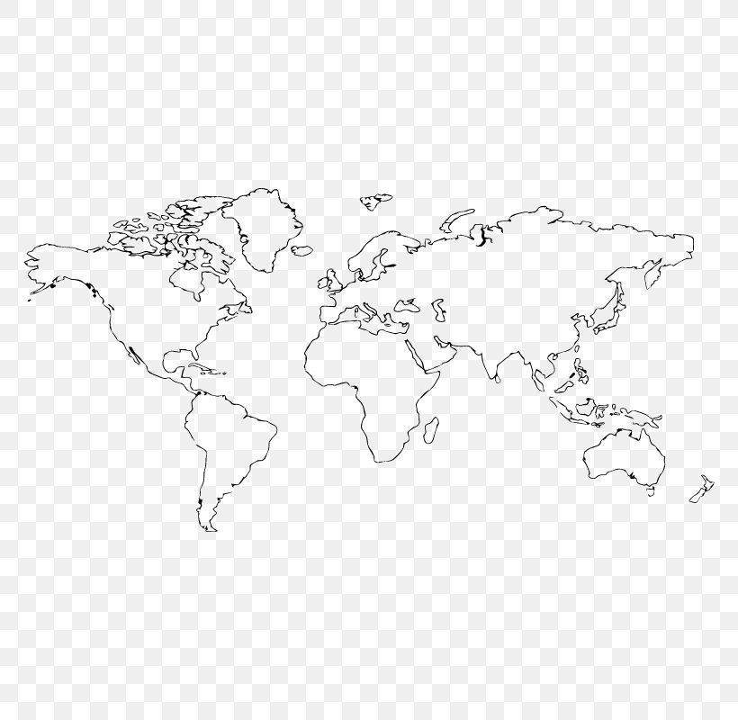 World Map Blank Map Tattoo, PNG, 800x800px, World Map, Area, Black And White, Blank Map, Cartography Download Free