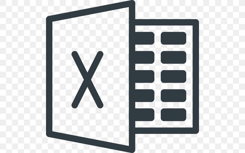 Microsoft Excel Spreadsheet Table Microsoft Corporation, PNG, 512x512px, Microsoft Excel, Area, Black And White, Brand, Chart Download Free