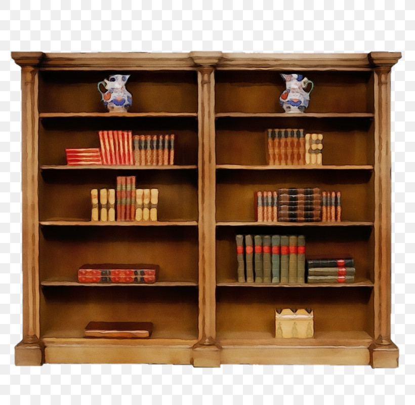 Shelving Bookcase Shelf Furniture Hutch, PNG, 800x800px, Watercolor, Book, Bookcase, Chiffonier, China Cabinet Download Free
