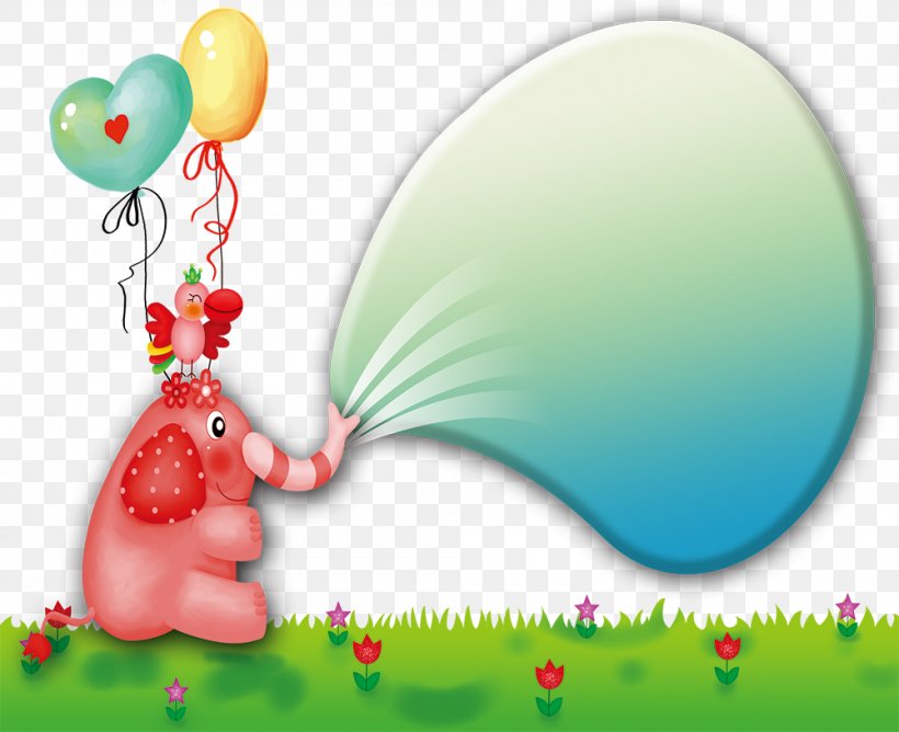 Cartoon Illustration, PNG, 1000x815px, Cartoon, Balloon, Designer, Elephant, Fictional Character Download Free