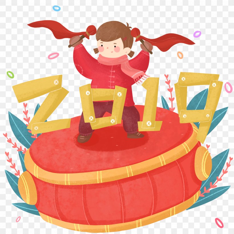 Illustration Chinese New Year New Year's Day New Year's Eve, PNG, 2000x2000px, Chinese New Year, Art, Cake, Cake Decorating Supply, Carnival Download Free