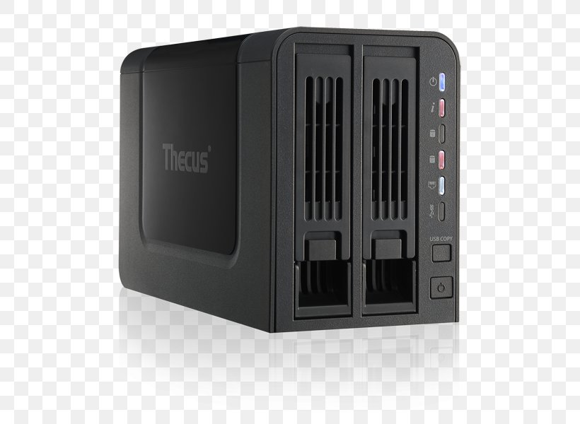 Thecus Network Storage Systems RAID QNAP Systems, Inc. Hard Drives, PNG, 600x600px, Thecus, Computer Case, Computer Component, Computer Hardware, Computer Software Download Free