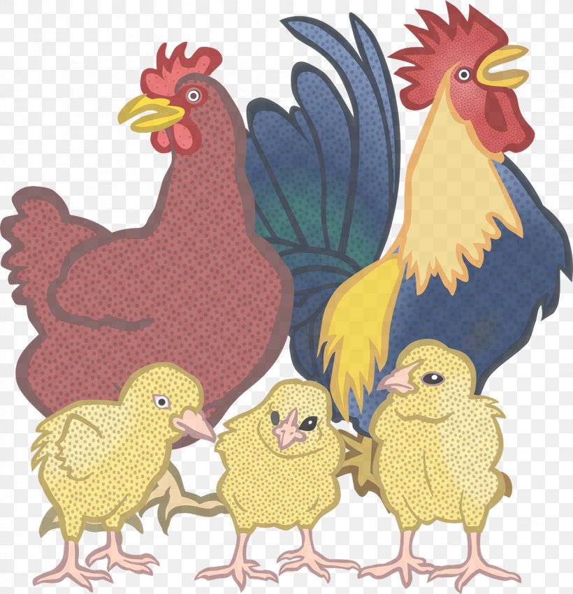 Chicken Rooster Bird Cartoon Fowl, PNG, 1234x1280px, Chicken, Beak, Bird, Cartoon, Comb Download Free