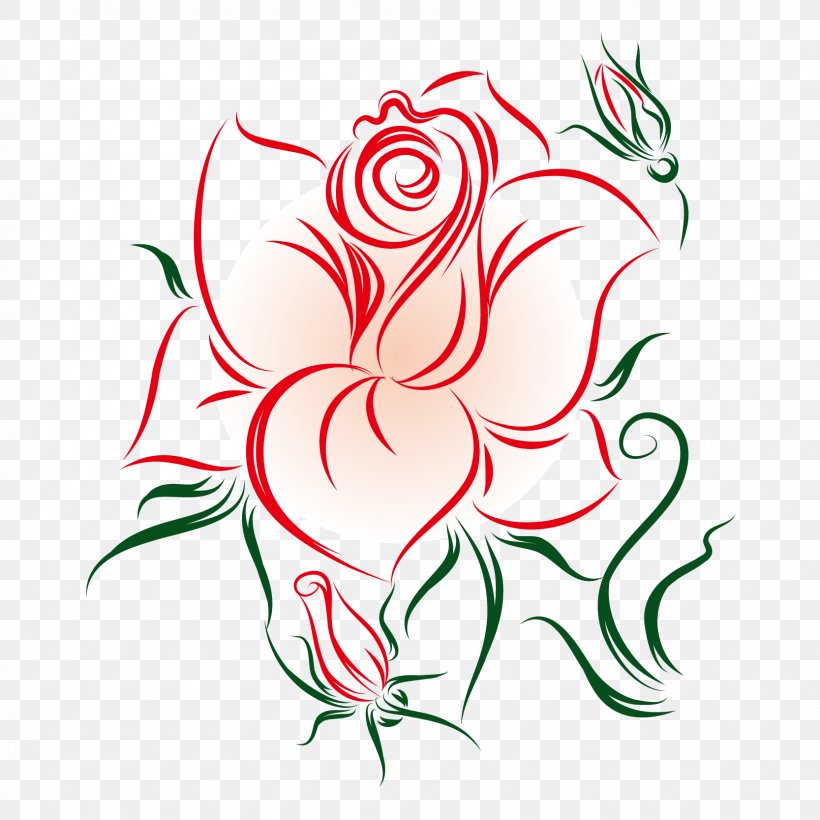 Flower Rose Euclidean Vector Love, PNG, 1667x1667px, Watercolor, Cartoon, Flower, Frame, Heart Download Free