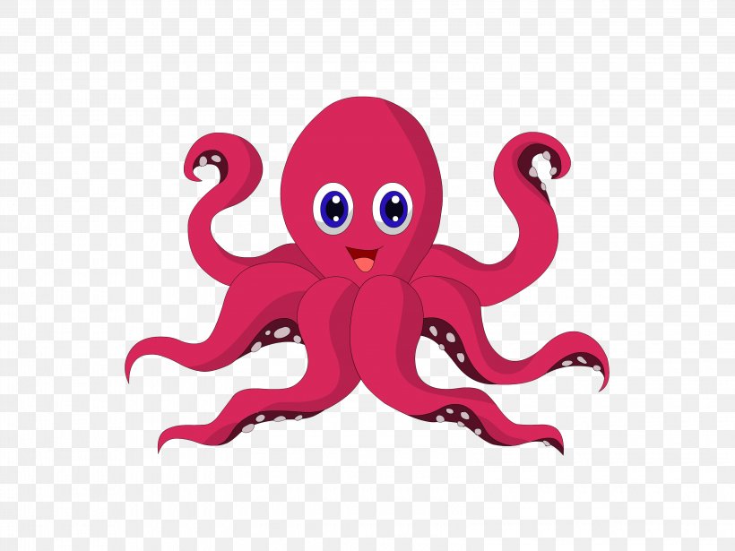Octopus Cartoon Drawing Clip Art, PNG, 3200x2400px, Octopus, Cartoon, Cephalopod, Cuteness, Drawing Download Free