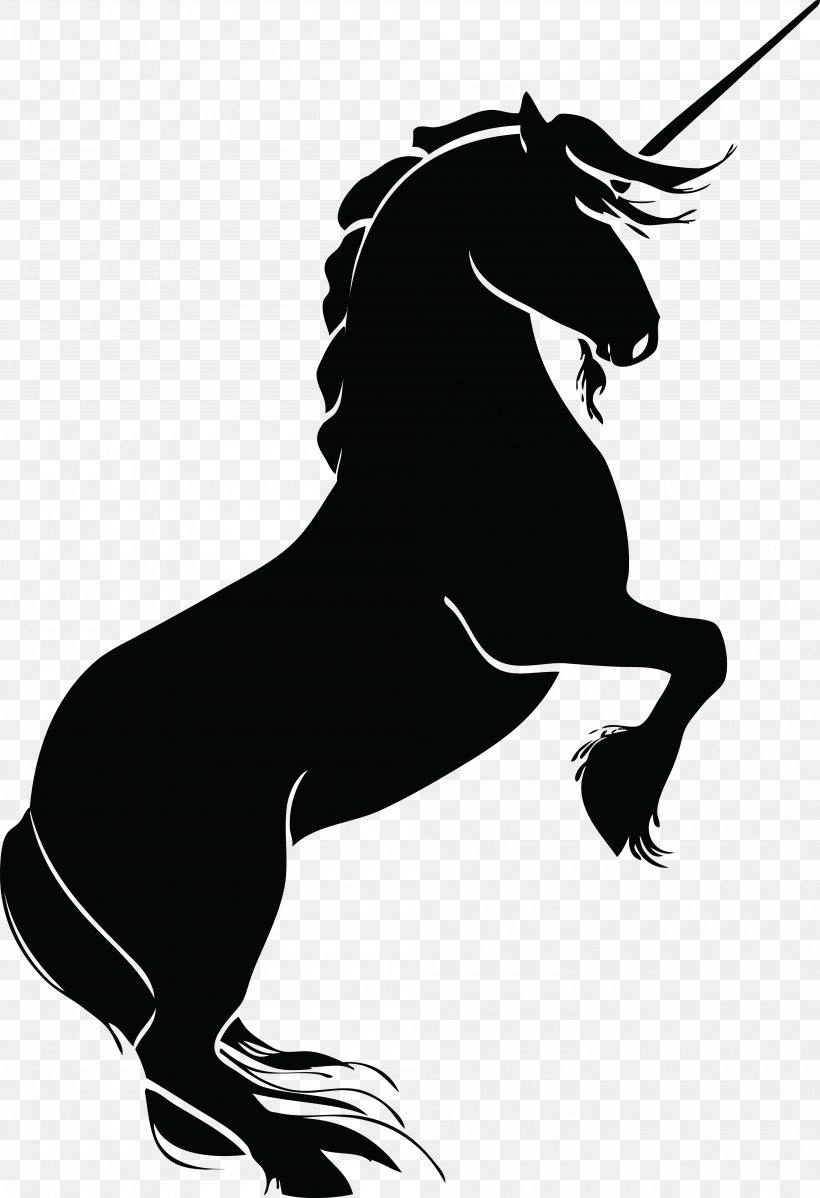 Horse Unicorn Silhouette Clip Art, PNG, 4000x5848px, Horse, Art, Black, Black And White, Carnivoran Download Free