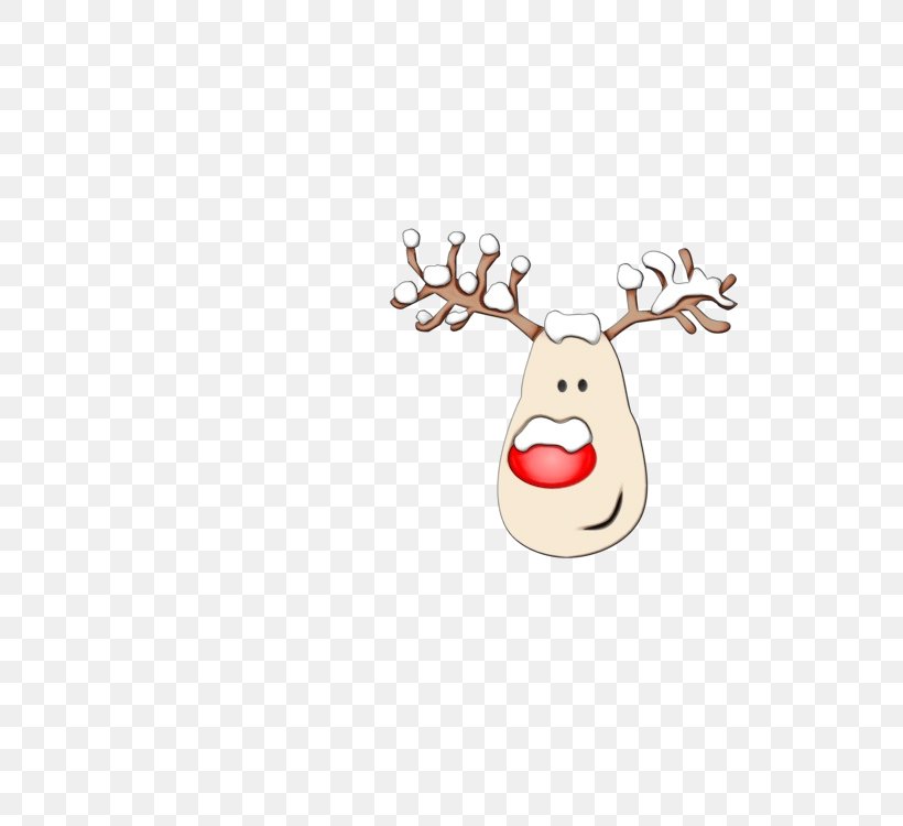 Reindeer, PNG, 530x750px, Watercolor, Antler, Cartoon, Deer, Elk Download Free