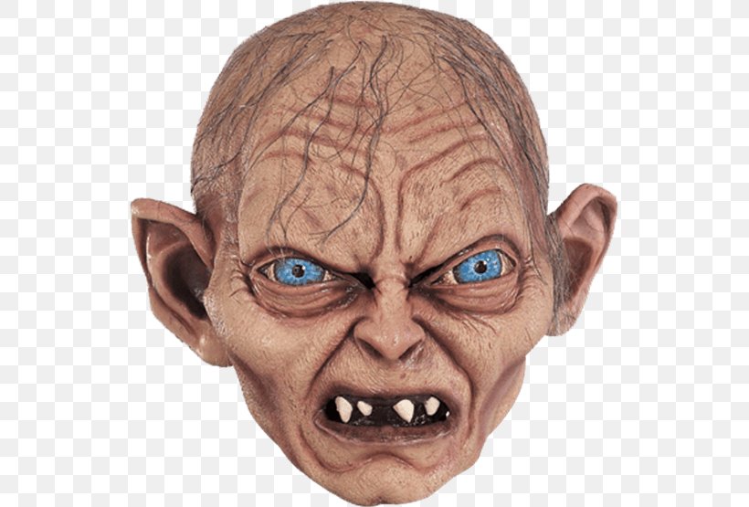 Gollum The Lord Of The Rings: The Fellowship Of The Ring The Hobbit Mask, PNG, 555x555px, Gollum, Buycostumescom, Clothing Accessories, Costume, Dressup Download Free