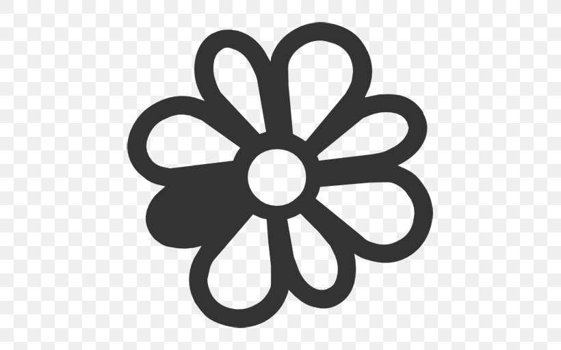 ICQ Instant Messaging, PNG, 512x512px, Icq, Black And White, Computer Software, Flower, Instant Messaging Download Free