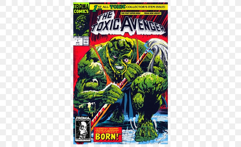 The Toxic Avenger Troma Entertainment Comic Book Marvel Comics Avengers, PNG, 500x500px, Toxic Avenger, Action Figure, Avengers, Citizen Toxie The Toxic Avenger Iv, Comic Book Download Free