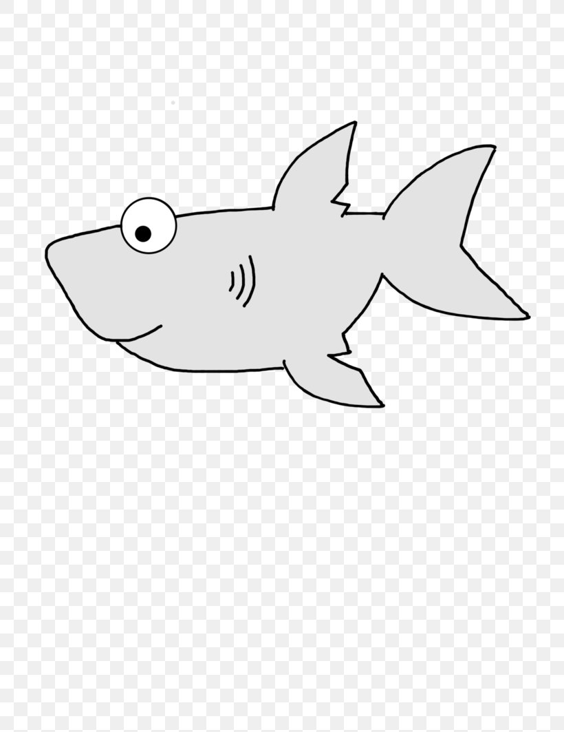 Shark Drawing Line Art Cartoon Clip Art, PNG, 752x1063px, Shark, Area, Artwork, Black And White, Cartoon Download Free