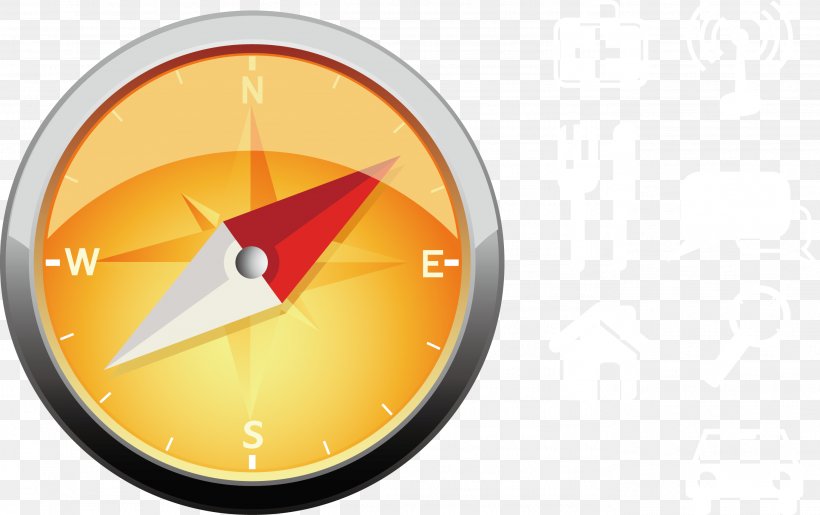 Compass Download Navigation, PNG, 2748x1726px, Compass, Computer, Gratis, Navigation, Yellow Download Free