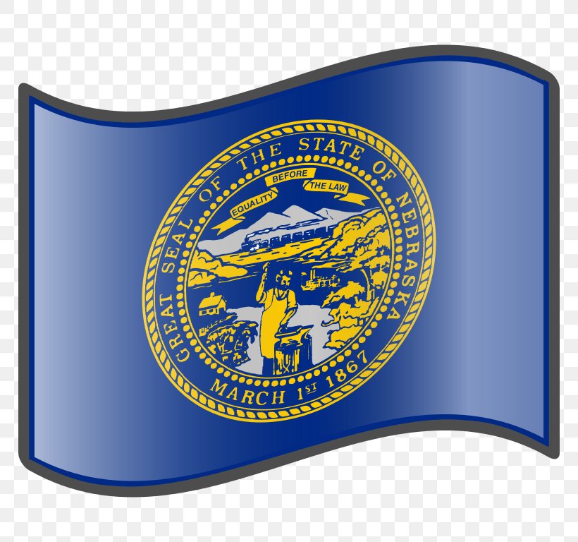 Flag Of Nebraska State Flag Vector Graphics U.S. State, PNG, 768x768px, Nebraska, Brand, Electric Blue, Emblem, Flag Download Free