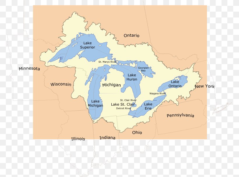 Lake Michigan Great Lakes Region Great Lakes Basin Lake Superior, PNG, 771x608px, Lake Michigan, Area, Border, Ecoregion, Great Lakes Download Free