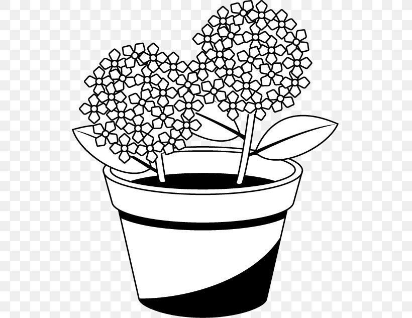 Flowerpot Black And White French Hydrangea Clip Art, PNG, 533x633px, Flowerpot, Area, Artwork, Black And White, Drinkware Download Free