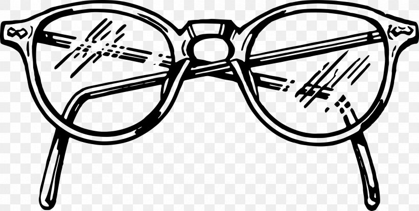 Glasses Drawing Clip Art, PNG, 2400x1211px, Glasses, Area, Bit, Black And White, Drawing Download Free