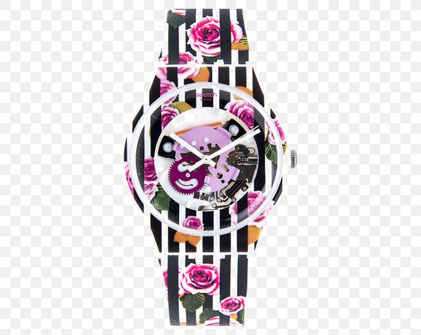 Swatch Fuchsia Clock Watch Strap, PNG, 450x652px, Watch, Clock, Clothing Accessories, Color, Fashion Download Free