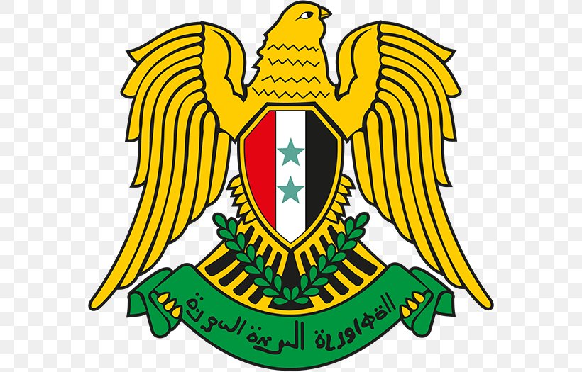 Flag Of Syria United Arab Republic Coat Of Arms Of Syria National Symbol, PNG, 573x525px, Syria, Artwork, Beak, Coat Of Arms, Coat Of Arms Of Syria Download Free