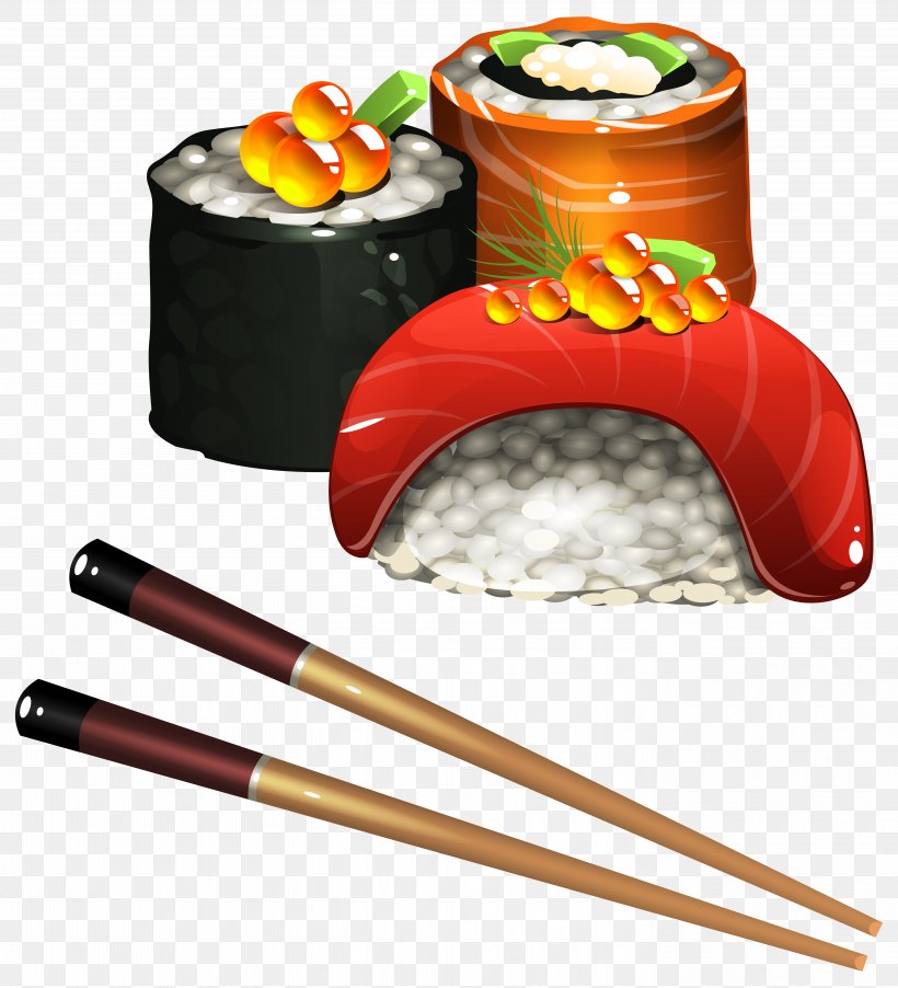 Sushi Japanese Cuisine Tamagoyaki Onigiri Clip Art, PNG, 5653x6221px, Sushi, Asian Food, Chopsticks, Conveyor Belt Sushi, Cuisine Download Free